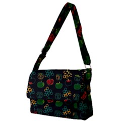 Apples Honey Honeycombs Pattern Full Print Messenger Bag (l) by pakminggu