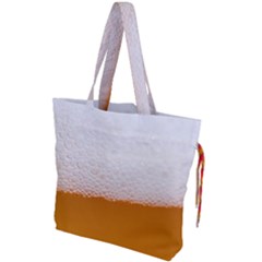 Beer Foam Bubbles Alcohol Glass Drawstring Tote Bag by pakminggu