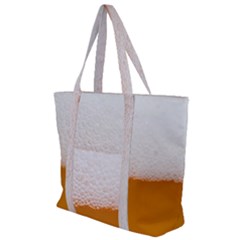 Beer Foam Bubbles Alcohol Glass Zip Up Canvas Bag by pakminggu