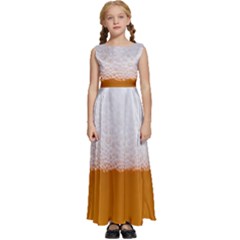 Beer Foam Bubbles Alcohol Glass Kids  Satin Sleeveless Maxi Dress by pakminggu