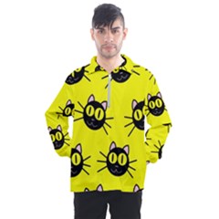 Cats Heads Pattern Design Men s Half Zip Pullover by pakminggu