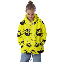 Cats Heads Pattern Design Kids  Oversized Hoodie by pakminggu