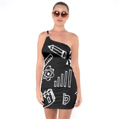 Knowledge Drawing Education Science One Shoulder Ring Trim Bodycon Dress by pakminggu