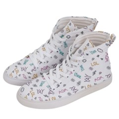 Doodle Pattern Men s Hi-top Skate Sneakers