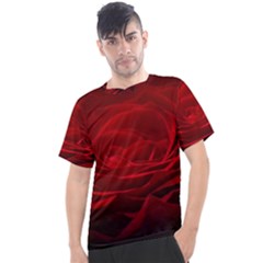 Rose Red Rose Red Flower Petals Waves Glow Men s Sport Top by pakminggu