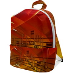 Music Notes Melody Note Sound Zip Up Backpack