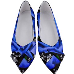 Blue Rose Roses Bloom Blossom Women s Bow Heels by pakminggu