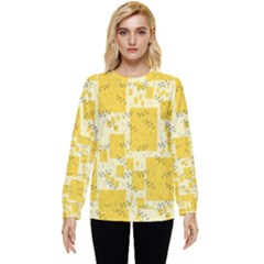 Party Confetti Yellow Squares Hidden Pocket Sweatshirt