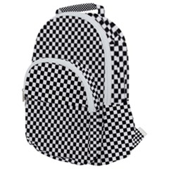 Background Black Board Checker Checkerboard Rounded Multi Pocket Backpack by pakminggu