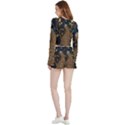 Peacock Plumage Bird  Pattern Graceful Velvet Wrap Crop Top and Shorts Set View2