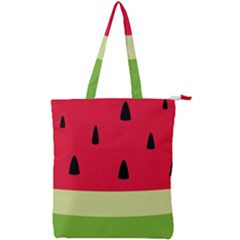 Watermelon Fruit Food Healthy Vitamins Nutrition Double Zip Up Tote Bag by pakminggu