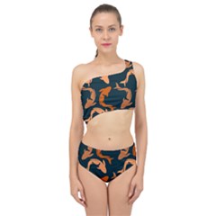 Background Pattern Texture Design Wallpaper Fish Spliced Up Two Piece Swimsuit by pakminggu