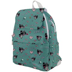 Raccoon Texture Seamless Scrapbooking Hearts Top Flap Backpack by pakminggu