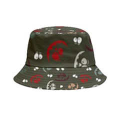 Art Halloween Pattern Creepy Design Digital Papers Inside Out Bucket Hat by pakminggu