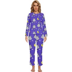 Texture Pattern Seamless Rainbow Background Dream Womens  Long Sleeve Lightweight Pajamas Set by pakminggu