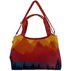 Mountain Forest Nature Scenery Art Mountains Double Compartment Shoulder Bag by pakminggu