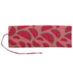 Watermelon Red Food Fruit Healthy Summer Fresh Roll Up Canvas Pencil Holder (m) by pakminggu