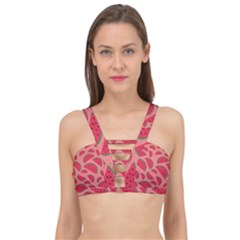 Watermelon Red Food Fruit Healthy Summer Fresh Cage Up Bikini Top by pakminggu