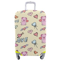 Pig Animal Love Romance Seamless Texture Pattern Luggage Cover (medium) by pakminggu