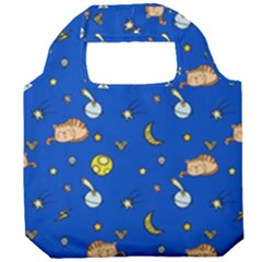 Cat Animals Sleep Stars Seamless Background Foldable Grocery Recycle Bag by pakminggu