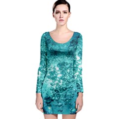 Nature Wallpaper Bubbles Water Bubbly Long Sleeve Bodycon Dress by pakminggu