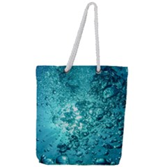 Nature Wallpaper Bubbles Water Bubbly Full Print Rope Handle Tote (large) by pakminggu