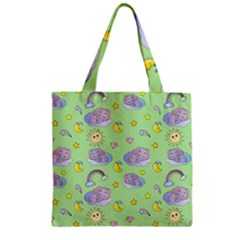 Elephant Sleeping Elephants Background Zipper Grocery Tote Bag by pakminggu