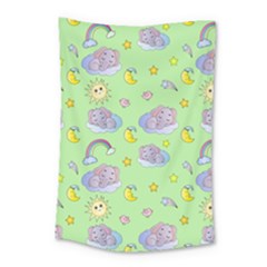 Elephant Sleeping Elephants Background Small Tapestry by pakminggu