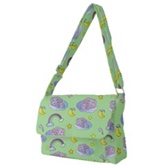 Elephant Sleeping Elephants Background Full Print Messenger Bag (s) by pakminggu