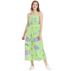 Elephant Sleeping Elephants Background Boho Sleeveless Summer Dress by pakminggu