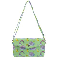 Elephant Sleeping Elephants Background Removable Strap Clutch Bag