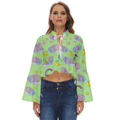 Elephant Sleeping Elephants Background Boho Long Bell Sleeve Top by pakminggu