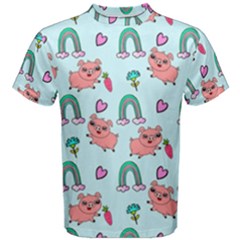 Pigs Pattern Art Design Drawing Sketch Wallpaper Men s Cotton Tee by pakminggu