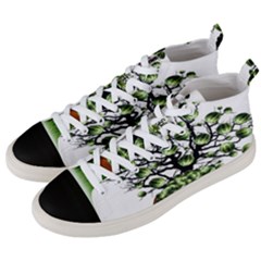 Watermelon Tree Abstraction On Watermelon Abundance Men s Mid-top Canvas Sneakers by pakminggu