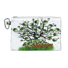 Watermelon Tree Abstraction On Watermelon Abundance Canvas Cosmetic Bag (large) by pakminggu