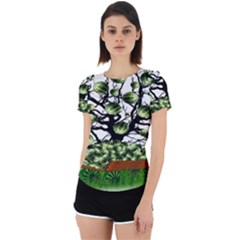 Watermelon Tree Abstraction On Watermelon Abundance Back Cut Out Sport Tee by pakminggu