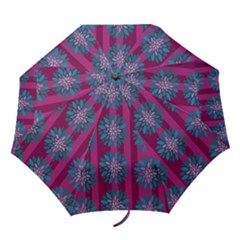 Art Floral Pattern Flower Seamless Decorative Folding Umbrellas by pakminggu