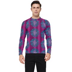 Art Floral Pattern Flower Seamless Decorative Men s Long Sleeve Rash Guard by pakminggu