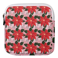 Poinsettia Pattern Seamless Pattern Christmas Xmas Mini Square Pouch by pakminggu