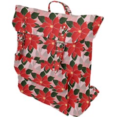 Poinsettia Pattern Seamless Pattern Christmas Xmas Buckle Up Backpack by pakminggu
