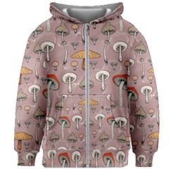 Mushrooms Autumn Fall Pattern Seamless Decorative Kids  Zipper Hoodie Without Drawstring by pakminggu