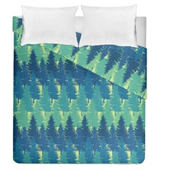 Christmas Trees Pattern Digital Paper Seamless Duvet Cover Double Side (queen Size) by pakminggu