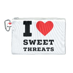 I Love Sweet Threats  Canvas Cosmetic Bag (large)