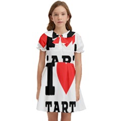 I Love Tart Kids  Bow Tie Puff Sleeve Dress by ilovewhateva