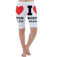 I Love Boston Cream Pie Cropped Leggings  by ilovewhateva