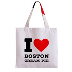 I Love Boston Cream Pie Zipper Grocery Tote Bag by ilovewhateva