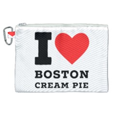 I Love Boston Cream Pie Canvas Cosmetic Bag (xl) by ilovewhateva