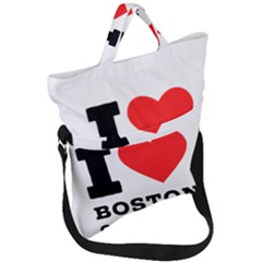 I Love Boston Cream Pie Fold Over Handle Tote Bag by ilovewhateva