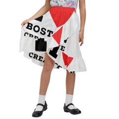 I Love Boston Cream Pie Kids  Ruffle Flared Wrap Midi Skirt by ilovewhateva