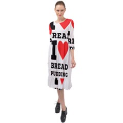 I Love Bread Pudding  Ruffle End Midi Chiffon Dress by ilovewhateva